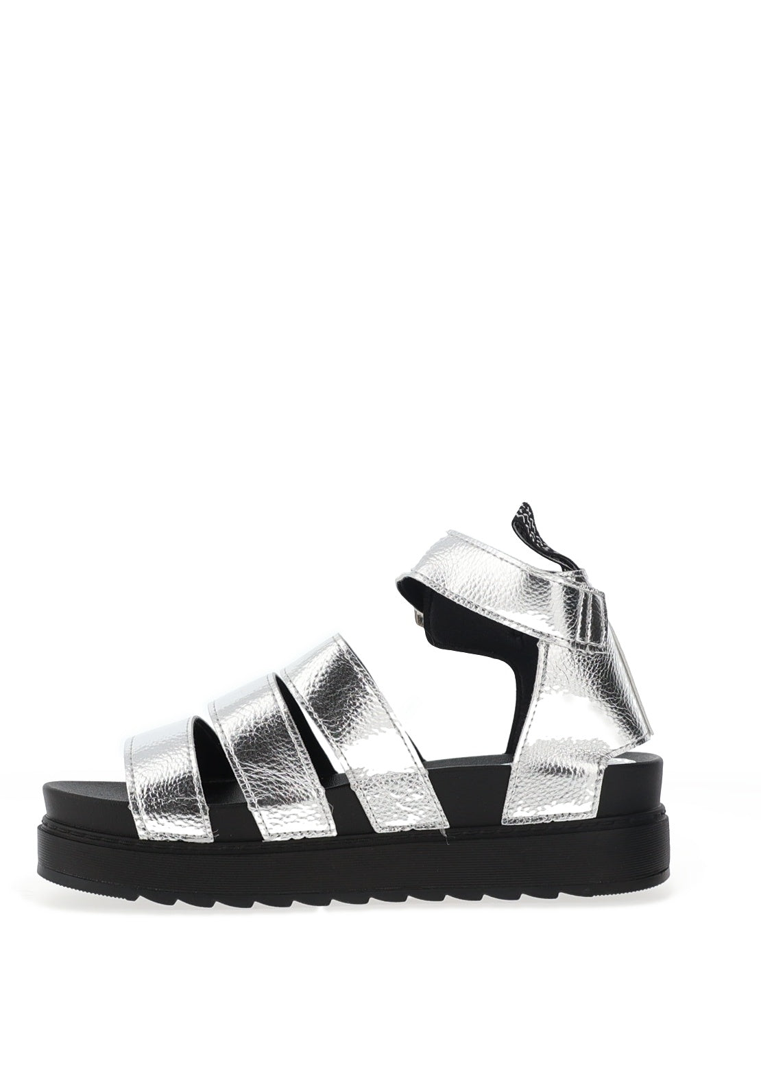 Zen Collection Gladiator Buckle Sandals, Silver