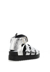 Zen Collection Gladiator Buckle Sandals, Silver