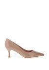 Zen Collection Patent Pointed Toe Heeled Shoes, Apricot