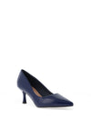 Zen Collection Patent Pointed Toe Heeled Shoes, Navy Blue