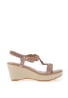 Sponge Alvor Slip On Wedge Sandals, Rose Gold