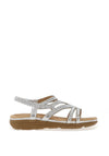 Sponge Riva Diamante Multi Strap Sandals, Glitz