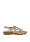 Sponge Riva Diamante Multi Strap Sandals, Warm Beige