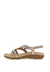 Sponge Riva Diamante Multi Strap Sandals, Warm Beige