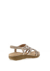 Sponge Riva Diamante Multi Strap Sandals, Warm Beige