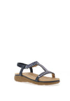 Sponge Veneto Diamante T-Bar Sandals, Cobalt