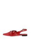 Zen Collection Criss Cross Buckle Ballet Pumps, Red