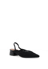 Zen Collection Knitted Block Heeled Pumps, Black
