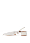 Zen Collection Knitted Block Heeled Pumps, White