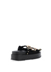 Zen Collection Stud Buckle Mule Sandals, Black