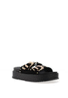 Zen Collection Stud Buckle Mule Sandals, Black