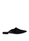 Zen Collection Flat Mule Shoes, Black