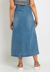 Serafina Collection Soft Stretch Maxi Skirt, Blue Denim