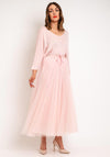 Serafina Collection One Size Tulle Midi Skirt, Pink