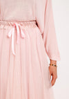 Serafina Collection One Size Tulle Midi Skirt, Pink