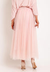 Serafina Collection One Size Tulle Midi Skirt, Pink