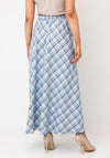 Serafina Collection Check Aline Maxi Skirt, Blue