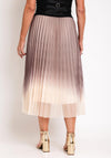 Serafina Collection Ombre Tulle Midi Skirt, Beige