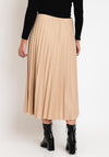 Serafina Collection One Size Pleated Maxi Skirt, Beige