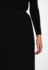 Serafina Collection One Size Pleated Midi Skirt, Black
