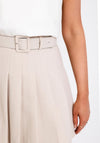 The Sofia Collection Pleat Mini Skirt, Beige