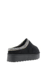 Zen Collection Aztec Detail Faux Fur Lined Platform Shoes, Black