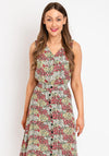 Fransa Floral Button Sleeveless Top, Multi