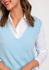 D.E.C.K V-Neck Knitted Sweater Vest, Sky