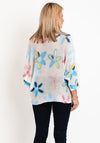 Serafina Collection One Size Floral Print Sweater, Beige