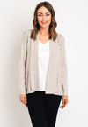 Serafina Collection Open Knit Cardigan, Beige