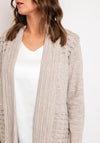 Serafina Collection Open Knit Cardigan, Beige