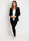 Serafina Collection Open Knit Cardigan, Black