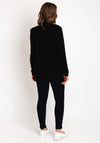 Serafina Collection Open Knit Cardigan, Black