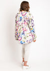 Serafina Collection One Size Floral Tunic Blouse, White Multi