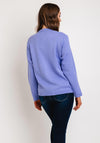 Serafina Collection Floral Embroidery Knit Cardigan, Lilac