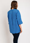 Serafina Collection One Size Polka Dot Top, Blue