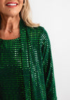 Anamor Glitter Layered Top, Green