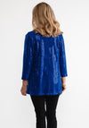 Anamor Glitter Cropped Sleeve Jacket, Blue