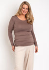 Malissa J One Size Long Sleeve T-Shirt, Mushroom