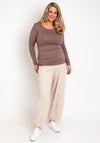 Malissa J One Size Long Sleeve T-Shirt, Mushroom