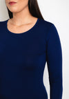 Malissa J One Size Long Sleeve T-Shirt, Navy