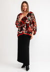 Malissa J One Size Floral Print Blouse, Red Multi