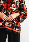 Malissa J One Size Floral Print Blouse, Red Multi