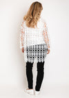Natalia Collection One Size Crochet Shirt, White