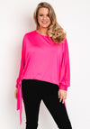 Malissa J One Size Drawstring Hem Top, Pink