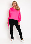 Malissa J One Size Drawstring Hem Top, Pink