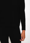 Natalia Collection Draw String Sweater, Black