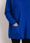 Natalia Collection One Size Knit Relaxed Sweater, Royal Blue