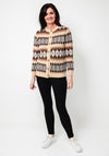 Serafina Collection One Size Daimond Knit Cardigan, Beige