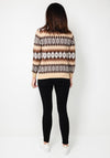 Serafina Collection One Size Daimond Knit Cardigan, Beige